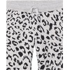 Amazon Essentials Girls and Toddlers’ Sweatpants with Elastic Waist and Drawstring, Multipacks(Black/Light Grey Heather Cheetah)