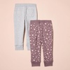 Amazon Essentials Girls and Toddlers’ Sweatpants with Elastic Waist and Drawstring, Multipacks(Light Grey Heather/Mauve Stars)