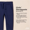 Amazon Essentials Girls and Toddlers’ Sweatpants with Elastic Waist and Drawstring, Multipacks(White)