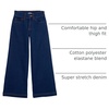 Amazon Essentials Girls and Toddlers’ Wide Leg Jeans with Elastic Waist(Dark Indigo)