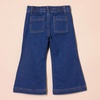 Amazon Essentials Girls and Toddlers’ Wide Leg Jeans with Elastic Waist(Medium Indigo)