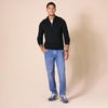 Amazon Essentials Men’s 100% Cotton Quarter-Zip Mock Neck Sweater(Black)