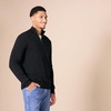 Amazon Essentials Men’s 100% Cotton Quarter-Zip Mock Neck Sweater(Black)