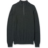 Amazon Essentials Men’s 100% Cotton Quarter-Zip Mock Neck Sweater(Charcoal Heather)
