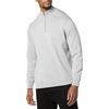 Amazon Essentials Men’s 100% Cotton Quarter-Zip Mock Neck Sweater(Medium Grey Heather)