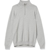 Amazon Essentials Men’s 100% Cotton Quarter-Zip Mock Neck Sweater(Medium Grey Heather)