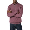 Amazon Essentials Men’s 100% Cotton Quarter-Zip Mock Neck Sweater(Plum)