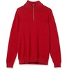 Amazon Essentials Men’s 100% Cotton Quarter-Zip Mock Neck Sweater(Red)