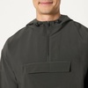Amazon Essentials Men’s Athletic Lightweight Stretch Woven Colorblock Anorak Jacket(Charcoal)