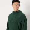 Amazon Essentials Men’s Athletic Lightweight Stretch Woven Colorblock Anorak Jacket(Dark Green)
