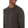 Amazon Essentials Men’s Cable Knit Long-Sleeve Crewneck Sweater, 100% Cotton, Big & Tall Options Available(Charcoal Heather)