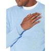 Amazon Essentials Men’s Cable Knit Long-Sleeve Crewneck Sweater, 100% Cotton, Big & Tall Options Available(Light Blue Heather)