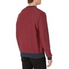 Amazon Essentials Men’s Cable Knit Long-Sleeve Crewneck Sweater, 100% Cotton, Big & Tall Options Available(Navy Red Mini Stripe)