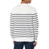 Amazon Essentials Men’s Cable Knit Long-Sleeve Crewneck Sweater, 100% Cotton, Big & Tall Options Available(Navy White Placed Stripe)