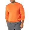 Amazon Essentials Men’s Cable Knit Long-Sleeve Crewneck Sweater, 100% Cotton, Big & Tall Options Available(Orange)