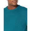 Amazon Essentials Men’s Cable Knit Long-Sleeve Crewneck Sweater, 100% Cotton, Big & Tall Options Available(Teal Blue Heather)