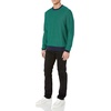 Amazon Essentials Men’s Cable Knit Long-Sleeve Crewneck Sweater, 100% Cotton, Big & Tall Options Available(Teal/White Stripe)