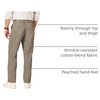Amazon Essentials Men’s Classic-Fit Wrinkle-Resistant Flat-Front Stretch Chino Pant(Dark Brown)