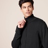 Amazon Essentials Men’s Full-Zip Cotton Sweater(Black)