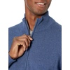 Amazon Essentials Men’s Full-Zip Cotton Sweater(Blue Heather)