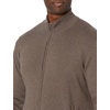 Amazon Essentials Men’s Full-Zip Cotton Sweater(Brown Heather)
