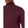 Amazon Essentials Men’s Full-Zip Cotton Sweater(Burgundy)