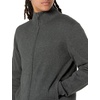 Amazon Essentials Men’s Full-Zip Cotton Sweater(Charcoal Heather)