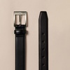 Amazon Essentials Men’s Leather Belt with Metal Buckle, Classic Work Style(Black)