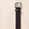 Amazon Essentials Men’s Leather Belt with Metal Buckle, Classic Work Style(Dark Brown)