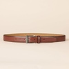 Amazon Essentials Men’s Leather Belt with Metal Buckle, Classic Work Style(Tan)