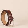 Amazon Essentials Men’s Leather Belt with Metal Buckle, Classic Work Style(Tan)