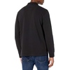 Amazon Essentials Men’s Long-Sleeve Pique Polo Shirt(Black)