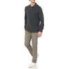 Amazon Essentials Men’s Long-Sleeve Pique Polo Shirt(Charcoal Heather)