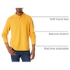 Amazon Essentials Men’s Long-Sleeve Pique Polo Shirt(Dark Yellow)