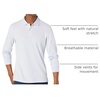 Amazon Essentials Men’s Long-Sleeve Pique Polo Shirt(Light Blue)