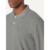 Amazon Essentials Men’s Long-Sleeve Pique Polo Shirt(Medium Grey Heather)