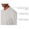 Amazon Essentials Men’s Long-Sleeve Pique Polo Shirt(Medium Grey Heather)