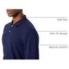 Amazon Essentials Men’s Long-Sleeve Pique Polo Shirt(Navy)