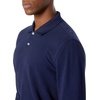 Amazon Essentials Men’s Long-Sleeve Pique Polo Shirt(Navy)