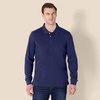 Amazon Essentials Men’s Long-Sleeve Pique Polo Shirt(Navy)
