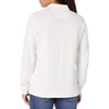 Amazon Essentials Men’s Long-Sleeve Pique Polo Shirt(White)