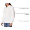 Amazon Essentials Men’s Long-Sleeve Pique Polo Shirt(White)