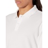 Amazon Essentials Men’s Long-Sleeve Pique Polo Shirt(White)