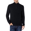 Amazon Essentials Men’s Long-Sleeve Soft Touch Rib Quarter-Zip Sweater(Black)