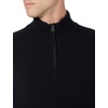 Amazon Essentials Men’s Long-Sleeve Soft Touch Rib Quarter-Zip Sweater(Black)
