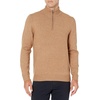 Amazon Essentials Men’s Long-Sleeve Soft Touch Rib Quarter-Zip Sweater(Camel)