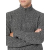 Amazon Essentials Men’s Long-Sleeve Soft Touch Rib Quarter-Zip Sweater(Charcoal Marl)