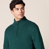 Amazon Essentials Men’s Long-Sleeve Soft Touch Rib Quarter-Zip Sweater(Forest Green)