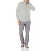 Amazon Essentials Men’s Long-Sleeve Soft Touch Rib Quarter-Zip Sweater(Light Grey)