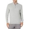 Amazon Essentials Men’s Long-Sleeve Soft Touch Rib Quarter-Zip Sweater(Light Grey)